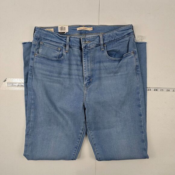 Levi's 721 High Rise Skinny Jeans Light Wash Raw Hem Size 32 4290 NWT - Picture 1 of 11